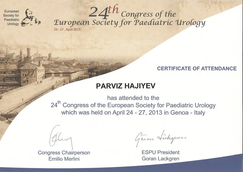 24th ESPU Congress, Genoa