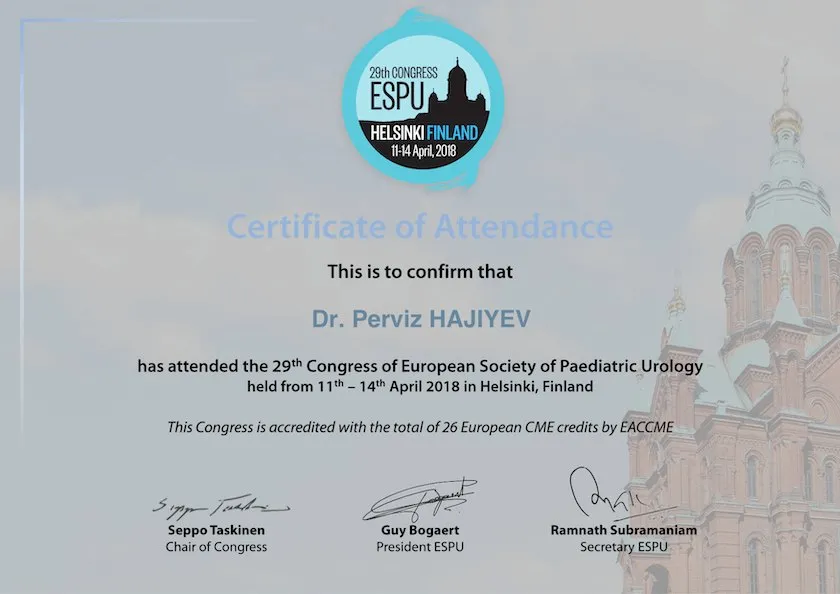 29th ESPU Congress, Helsinki